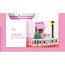 ZHEGAO 663012-4 NGƯỜI BÁN HOA GẤU TRÚC bộ đồ chơi xếp lắp ráp ghép mô hình PANDA FLOWER SHOP LOTUS 505 khối