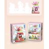 ZHEGAO 663012-4 NGƯỜI BÁN HOA GẤU TRÚC bộ đồ chơi xếp lắp ráp ghép mô hình PANDA FLOWER SHOP LOTUS 505 khối