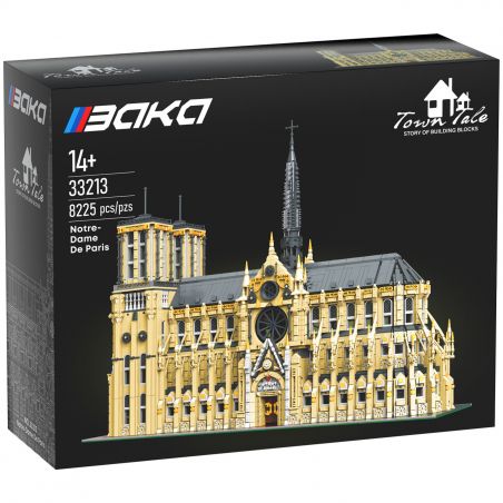 BAKA TECHNOLOGY 33213 NHÀ THỜ ĐỨC BÀ PARIS bộ đồ chơi xếp lắp ráp ghép mô hình Creator NOTRE DAME DE PARIS Sáng Tạo 8225 khối