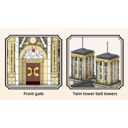 BAKA TECHNOLOGY 33213 NHÀ THỜ ĐỨC BÀ PARIS bộ đồ chơi xếp lắp ráp ghép mô hình Creator NOTRE DAME DE PARIS Sáng Tạo 8225 khối