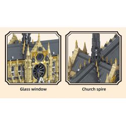 BAKA TECHNOLOGY 33213 NHÀ THỜ ĐỨC BÀ PARIS bộ đồ chơi xếp lắp ráp ghép mô hình Creator NOTRE DAME DE PARIS Sáng Tạo 8225 khối