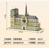 BAKA TECHNOLOGY 33213 NHÀ THỜ ĐỨC BÀ PARIS bộ đồ chơi xếp lắp ráp ghép mô hình Creator NOTRE DAME DE PARIS Sáng Tạo 8225 khối