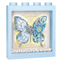 LOZ 1961 KHUNG ẢNH GIẤC MƠ HOA BƯỚM XANH bộ đồ chơi xếp lắp ráp ghép mô hình Arts & Crafts BUTTERFLY 839 khối