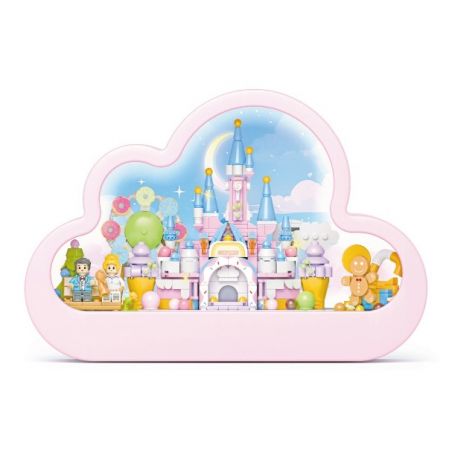 GOQI GQ-3038 3038 GQ3038 ĐÈN GƯƠNG ĐÁM MÂY GQ LÂU ĐÀI NGỌT NGÀO bộ đồ chơi xếp lắp ráp ghép mô hình 632 khối