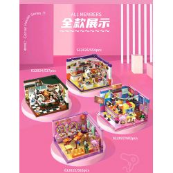 ZHEGAO 612025 CỬA HÀNG LÀM TÓC bộ đồ chơi xếp lắp ráp ghép mô hình HAIR SALON 583 khối