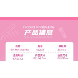 ZHEGAO 612025 CỬA HÀNG LÀM TÓC bộ đồ chơi xếp lắp ráp ghép mô hình HAIR SALON 583 khối