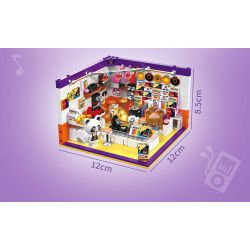 ZHEGAO 612026 CỬA HÀNG BĂNG ĐĨA bộ đồ chơi xếp lắp ráp ghép mô hình RECORD STORE 554 khối