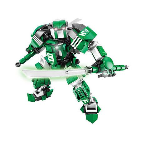 ACHKO 80033 KENDO TEBU MECHA bộ đồ chơi xếp lắp ráp ghép mô hình 413 khối