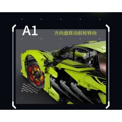 MOYU BLOCK MY88028 88028 LAMBO 3000 GTR PHIÊN BẢN ĐƯỜNG ĐUA 1:8 tỷ lệ 1:8 bộ đồ chơi xếp lắp ráp ghép mô hình Technic Kỹ Thuật Công Nghệ Cao Mô Hình Phương Tiện 3130 khối