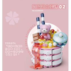 KAIDO KD99031 99031 BÁNH TEDDY CURE SỮA TRỨNG bộ đồ chơi xếp lắp ráp ghép mô hình