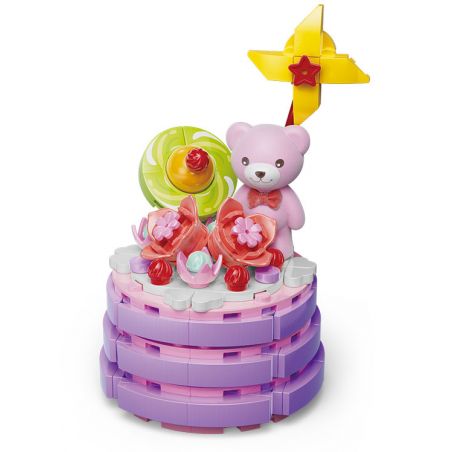 KAIDO KD99032 99032 BÁNH TEDDY CURE HOA bộ đồ chơi xếp lắp ráp ghép mô hình