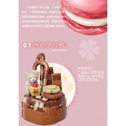 KAIDO KD99032 99032 BÁNH TEDDY CURE HOA bộ đồ chơi xếp lắp ráp ghép mô hình