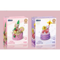 KAIDO KD99032 99032 BÁNH TEDDY CURE HOA bộ đồ chơi xếp lắp ráp ghép mô hình