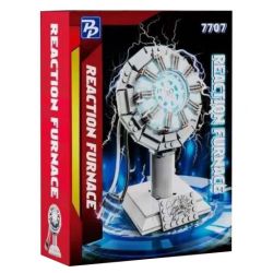 PANBO 7707 LÒ PHẢN ỨNG HẠT NHÂN IRON MAN bộ đồ chơi xếp lắp ráp ghép mô hình Super Heroes REACTION FURNACE Siêu Nhân Anh Hùng