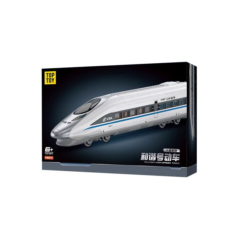 TOP TOY TC1211 1211 VŨ KHÍ LỢI HẠI CỦA CƯỜNG QUỐC TÀU CRH HARMONY bộ đồ chơi xếp lắp ráp ghép mô hình City RAILWAY HIGH-SPEED TRAIN Thành Phố 600 khối