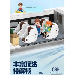 TOP TOY TC1211 1211 VŨ KHÍ LỢI HẠI CỦA CƯỜNG QUỐC TÀU CRH HARMONY bộ đồ chơi xếp lắp ráp ghép mô hình City RAILWAY HIGH-SPEED TRAIN Thành Phố 600 khối