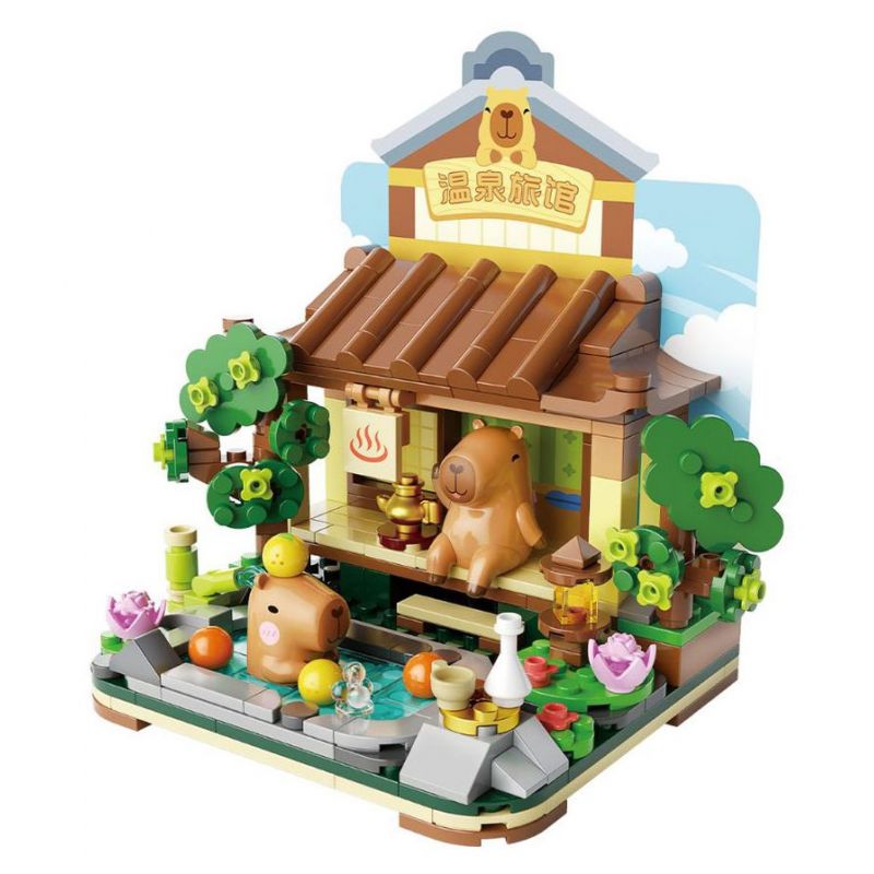 JAKI GK001 SPA THƯ GIÃN KAPIBARA bộ đồ chơi xếp lắp ráp ghép mô hình CAPYBARA