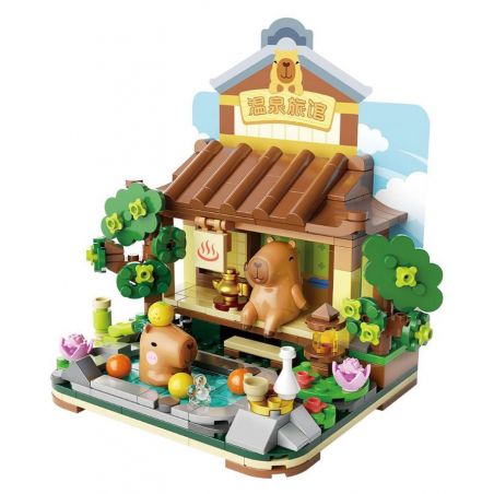 JAKI GK001 SPA THƯ GIÃN KAPIBARA bộ đồ chơi xếp lắp ráp ghép mô hình CAPYBARA