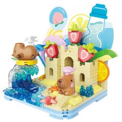 JAKI GK002 CAPIBARA NẰM NGHỈ BẰNG PHẲNG bộ đồ chơi xếp lắp ráp ghép mô hình CAPYBARA