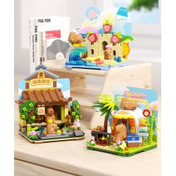 JAKI GK002 CAPIBARA NẰM NGHỈ BẰNG PHẲNG bộ đồ chơi xếp lắp ráp ghép mô hình CAPYBARA