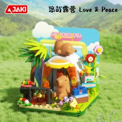 JAKI GK003 CẮM TRẠI BÌNH TĨNH Ở CAPIBALA bộ đồ chơi xếp lắp ráp ghép mô hình CAPYBARA