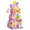BALODY 21200 NGÔI NHÀ KẸO CẦU VỒNG bộ đồ chơi xếp lắp ráp ghép mô hình CANDY SHOP 498 khối