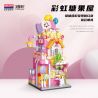 BALODY 21200 NGÔI NHÀ KẸO CẦU VỒNG bộ đồ chơi xếp lắp ráp ghép mô hình CANDY SHOP 498 khối