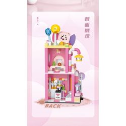 BALODY 21200 NGÔI NHÀ KẸO CẦU VỒNG bộ đồ chơi xếp lắp ráp ghép mô hình CANDY SHOP 498 khối