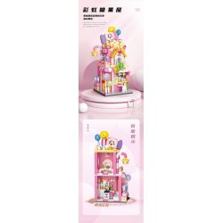 BALODY 21201 MACARON SAKURA bộ đồ chơi xếp lắp ráp ghép mô hình MACARONS SHOP 475 khối