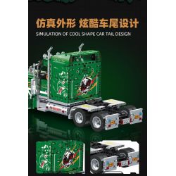 JIESTAR JJ9069 9069 ĐẦU XE TẢI PETERBILT 389 bộ đồ chơi xếp lắp ráp ghép mô hình Technic Kỹ Thuật Công Nghệ Cao Mô Hình Phương Tiện 2105 khối