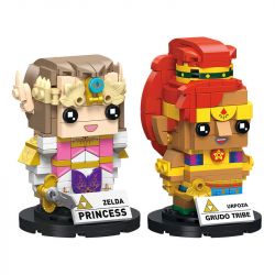 JIESTAR JJ9063 9063 TRUYỀN THUYẾT VỀ ZELDA VÀ URBOSA bộ đồ chơi xếp lắp ráp ghép mô hình Brickheadz ZELDA & URPOZA Nhân Vật Đầu To 455 khối