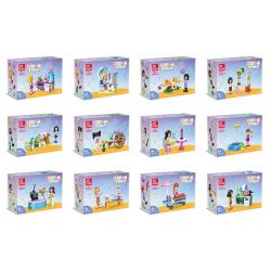JIESTAR 59070 CÔ GÁI THÀNH THỊ 12 PHONG CÁCH bộ đồ chơi xếp lắp ráp ghép mô hình Girl DREAM TOWN Con Gái 411 khối