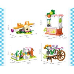 JIESTAR 59070 CÔ GÁI THÀNH THỊ 12 PHONG CÁCH bộ đồ chơi xếp lắp ráp ghép mô hình Girl DREAM TOWN Con Gái 411 khối