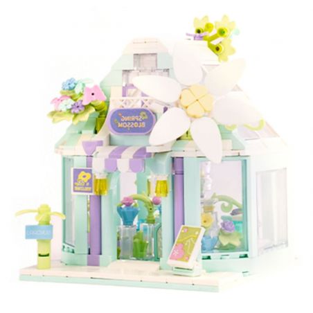 ZHEGAO DS1026 1026 CỬA HÀNG TNHH XIYUE MOMENT HOA NGÔN NGỮ MÙA XUÂN bộ đồ chơi xếp lắp ráp ghép mô hình SPRING LANGUAGE FLOWER