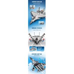 SEMBO 202248 MỘT QUỐC GIA HÙNG MẠNH MÁY BAY CHIẾN ĐẤU TRÊN TÀU SÂN J-15 bộ đồ chơi xếp lắp ráp ghép mô hình Military Army Quân Sự Bộ Đội 645 khối