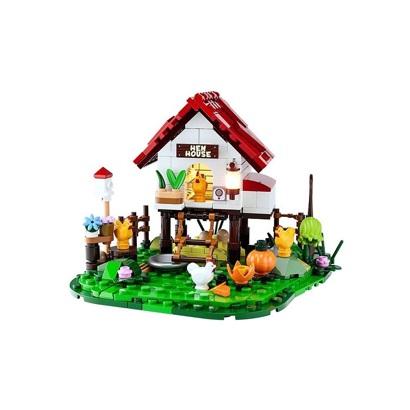 LUMIBRICKS FUNWHOLE F9034 9034 CUỘC SỐNG NÔNG TRẠI CHUỒNG GÀ MINI bộ đồ chơi xếp lắp ráp ghép mô hình City Thành Phố 323 khối