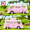 DK 6017 XE BUÝT DU LỊCH BARBIE bộ đồ chơi xếp lắp ráp ghép mô hình Creator BARBIE DREAMTOWN PINK BUS Sáng Tạo 852 khối