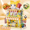 DOUBLE HEIGHT 60523 BURGER MEOW DỄ THƯƠNG bộ đồ chơi xếp lắp ráp ghép mô hình CUTE PET SERIES 857 khối