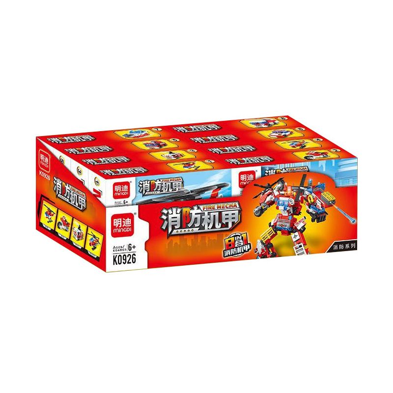 MINGDI LEIBAO K0926 0926 MÁY LỬA bộ đồ chơi xếp lắp ráp ghép mô hình FIRE MECHA 743 khối