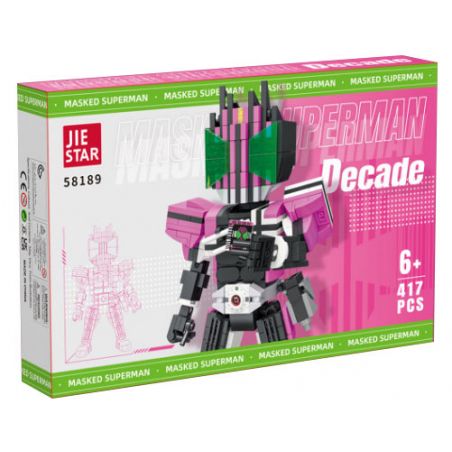 JIESTAR 58189 CHIẾN TRANH GIỮA CÁC VÌ SAO KỴ BINH HOÀNG GIA bộ đồ chơi xếp lắp ráp ghép mô hình Movie & Game MASKED SUPERMAN DECADE Phim Và Trò Chơi 417 khối