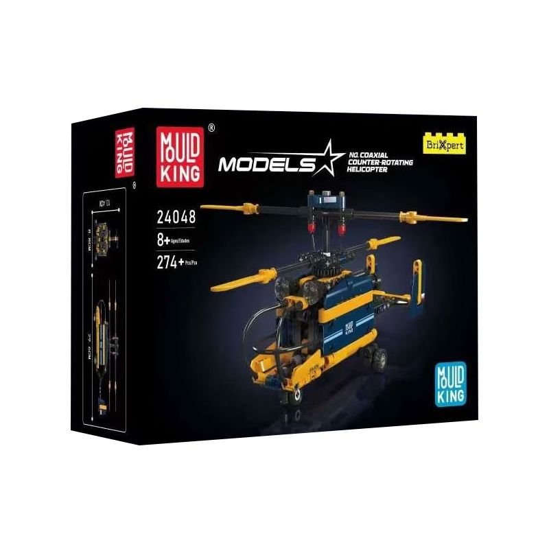 MouldKing 24048 Mould King 24048 MÁY BAY TRỰC THĂNG CÁNH QUẠT ĐÔI QUAY NGƯỢC ĐỒNG TRỤC bộ đồ chơi xếp lắp ráp ghép mô hình Technic COAXIAL COUNTER ROTATING HELICOPTER Kỹ Thuật Công Nghệ Cao Mô Hình Phương Tiện 274 khối