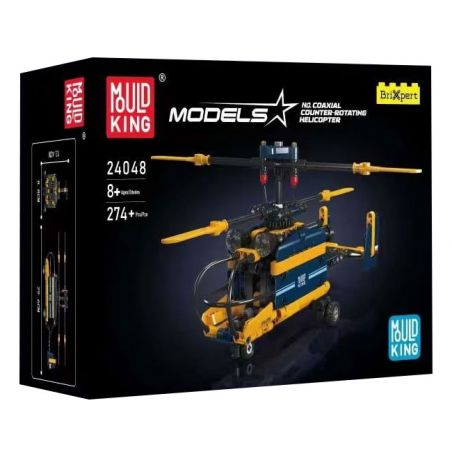 MouldKing 24048 Mould King 24048 MÁY BAY TRỰC THĂNG CÁNH QUẠT ĐÔI QUAY NGƯỢC ĐỒNG TRỤC bộ đồ chơi xếp lắp ráp ghép mô hình Technic COAXIAL COUNTER ROTATING HELICOPTER Kỹ Thuật Công Nghệ Cao Mô Hình Phương Tiện 274 khối