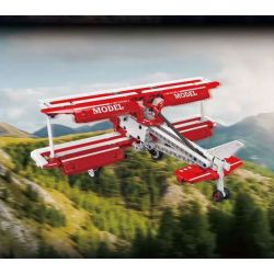 MouldKing 24049 Mould King 24049 MÁY BAY HAI CÁNH MÀU ĐỎ bộ đồ chơi xếp lắp ráp ghép mô hình Technic RED BIPLANE Kỹ Thuật Công Nghệ Cao Mô Hình Phương Tiện 300 khối