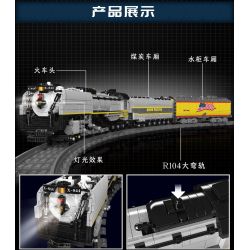 MouldKing 12031 Mould King 12031 ĐẦU MÁY HƠI NƯỚC UNION PACIFIC UP844 bộ đồ chơi xếp lắp ráp ghép mô hình City UNION PACIFIC 844 STEAM LOCOMOTIVE Thành Phố 3357 khối