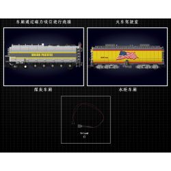MouldKing 12031 Mould King 12031 ĐẦU MÁY HƠI NƯỚC UNION PACIFIC UP844 bộ đồ chơi xếp lắp ráp ghép mô hình City UNION PACIFIC 844 STEAM LOCOMOTIVE Thành Phố 3357 khối