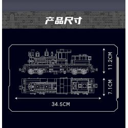 JMBRICKLAYER 51113 MouldKing 12032 Mould King 12032 ĐẦU MÁY HƠI NƯỚC SHAY bộ đồ chơi xếp lắp ráp ghép mô hình City SHAY-TYPE STEAM LOCOMOTIVE Thành Phố 880 khối