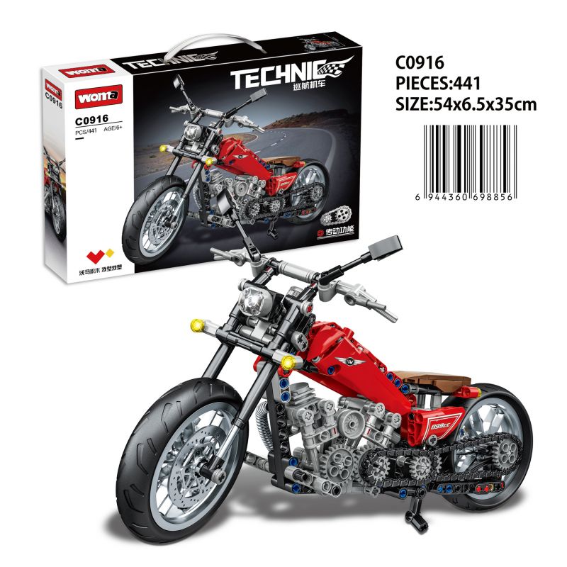WOMA C0916 0916 DU LỊCH BẰNG XE MÁY bộ đồ chơi xếp lắp ráp ghép mô hình Technic Kỹ Thuật Công Nghệ Cao Mô Hình Phương Tiện 441 khối