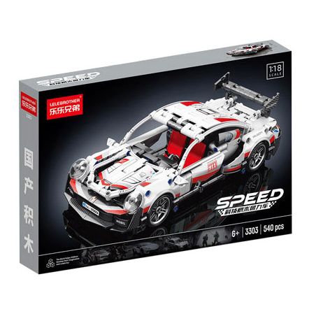 LELE BROTHER 3303 9055-3 3304 9055-4 XE KÉO LÙI PORSCHE 1:18 tỷ lệ 1:18 bộ đồ chơi xếp lắp ráp ghép mô hình Technic Kỹ Thuật Công Nghệ Cao Mô Hình Phương Tiện 540 khối