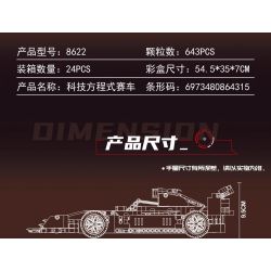 LEIBAO 8622 XE ĐUA CÔNG THỨC NGHỆ F1 ĐIỀU KHIỂN TỪ XA bộ đồ chơi xếp lắp ráp ghép mô hình Technic Kỹ Thuật Công Nghệ Cao Mô Hình Phương Tiện 643 khối