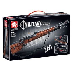 LE YI 82012 SÚNG BẮN TỈA 98K bộ đồ chơi xếp lắp ráp ghép mô hình Military Army Quân Sự Bộ Đội 1206 khối